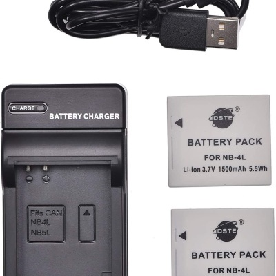 Para câmaras Canon - Kit 2 baterias + carregador - vários modelos