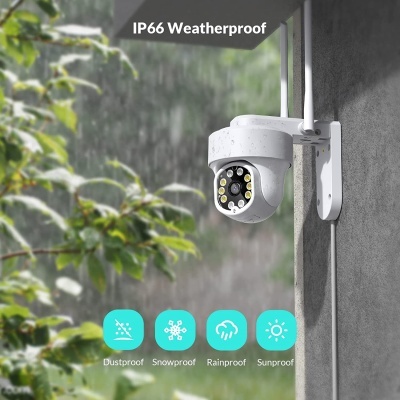 Câmara vigilância WiFi exterior 8x zoom 1080p 360º áudio bidirecional Câmara vigilância WiFi exterior 8x zoom 1080p 360º áudio bidirecional