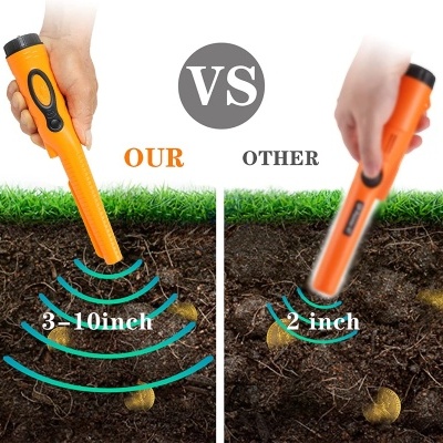 Pinpointer detector de metais manual impermeável IP68