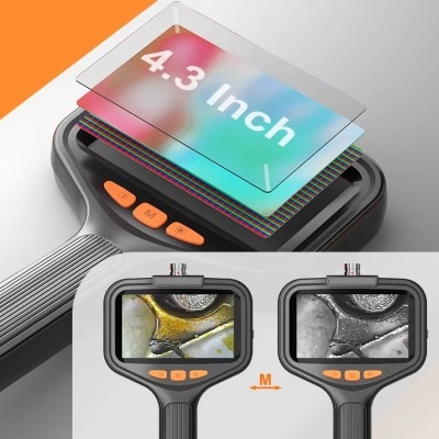 Endoscópio 30 / 50 / 100 metros HD impermeável com bateria 4,3"