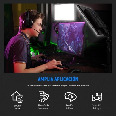 Iluminadores estúdio e exterior 13 polegadas bateria incorporada bicolor