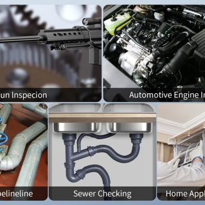 Endoscópio ultra fino câmara 3,9mm monitor 4,3", 1080P 5 metros semirrígido