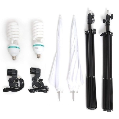 Kit estúdio iluminação + fundos + estrutura + refletor