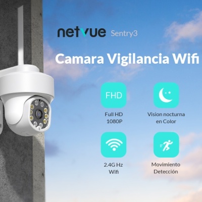 Câmara vigilância WiFi exterior 8x zoom 1080p 360º áudio bidirecional Câmara vigilância WiFi exterior 8x zoom 1080p 360º áudio bidirecional