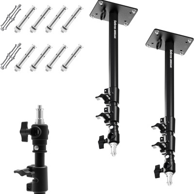 Suportes reguláveis teto/parede para fixação de luzes