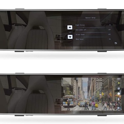 Câmara espelho retrovisor carro FHD 1080p 170º ecrã 5" IPS touch + câmara traseira Câmara espelho retrovisor carro FHD 1080p 170º ecrã 5" IPS touch + câmara traseira