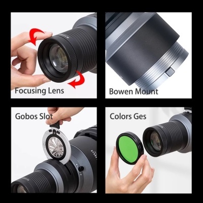 Snoot cónico com montagem Bowens com diversos efeitos e modelagens