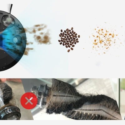 Aspirador robo 1800pa WiFi app 500ml multisuperfícies