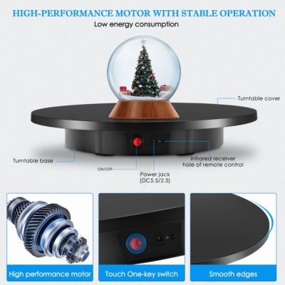 Base giratória 42cm até 100kg elétrica com comando
