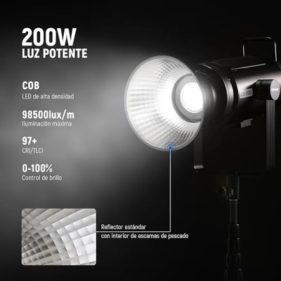 Neewer CB200 estúdio 210W 5600 K iluminação contínua LED Bowens CRI97+