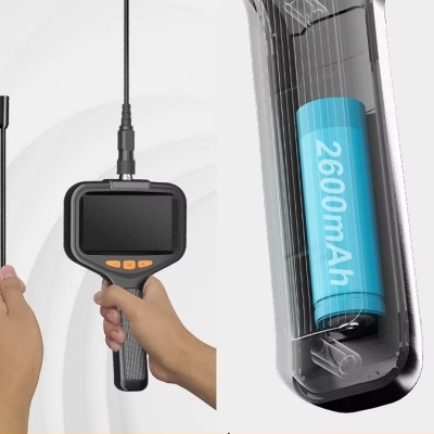 Endoscópio 30 / 50 / 100 metros HD impermeável com bateria 4,3"