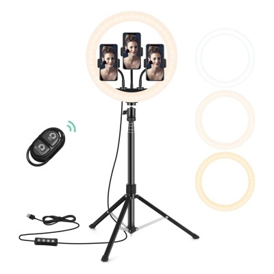 Anel luz 30cm ringlight 12" com tripé regulável 5v USB