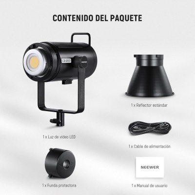 Neewer CB200 estúdio 210W 5600 K iluminação contínua LED Bowens CRI97+