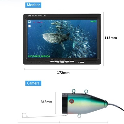 Câmara pesca 30 metros IR e LED monitor + acessórios