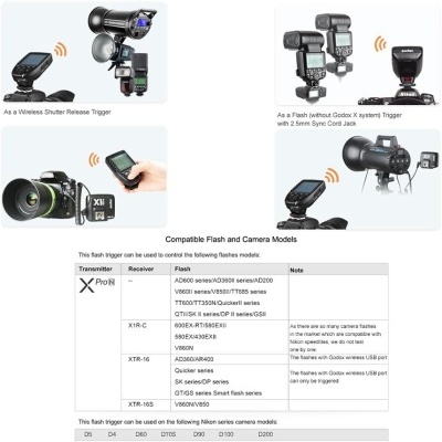 Disparador Godox XPro 2,4 G 1 / 8000 s HS