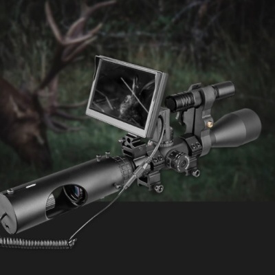 Mira telescópica monóculo com ecrã e visão noturna impermeável