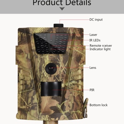 Câmara de caça portátil visão noturna gravação em deteção movimento