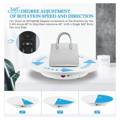 Base giratória 42cm até 100kg elétrica com comando