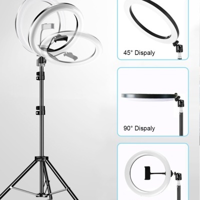 Anel de luz RGB ringlight com tripé e comando bluetooth