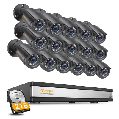 Kit CCTV vídeo vigilância cabo 16CH com 16 câmaras + disco 2TB Kit CCTV vídeo vigilância cabo 16CH com 16 câmaras + disco 2TB