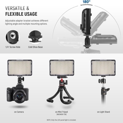 Iluminador LED para câmara DSLR com 2 baterias + acessórios