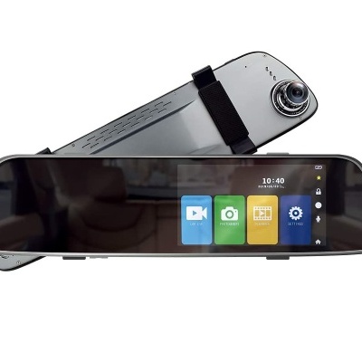 Câmara espelho retrovisor carro FHD 1080p 170º ecrã 5" IPS touch + câmara traseira