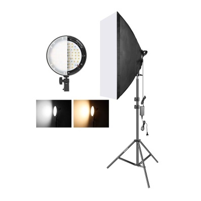 Kit iluminação foto softbox estúdio 45W LED bicolor 2700k 5500k
