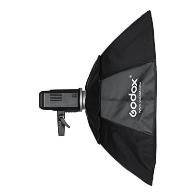 Softbox octagonal 95cm + grelha para flash strobe Godox Bowens