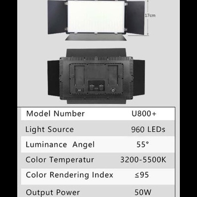 Iluminador 960LEDs bi color + tripé e baterias fotografia e vídeo