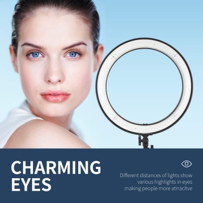 Ringlight 18" ou 21" profissional anel luz bicolor com baterias incluídas