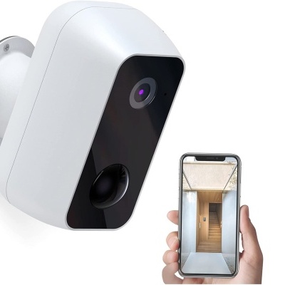 Câmara de vigilância 1080P wifi IR exterior com bateria 12000mAh