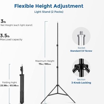 Iluminadores estúdio e exterior 13" bateria incorporada 3200-5600K