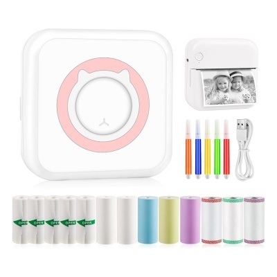 Impressora térmica de fotos Bluetooth com 13 rolos iOS Android