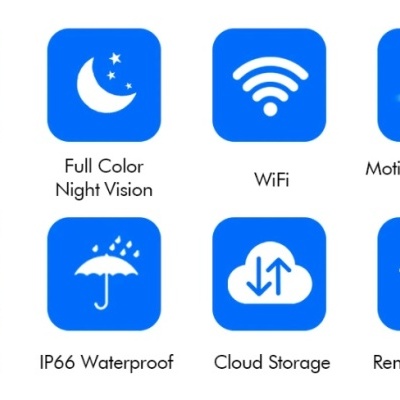 Câmara rotativa exterior 360 wifi Hisseu 3Mpx 1536p