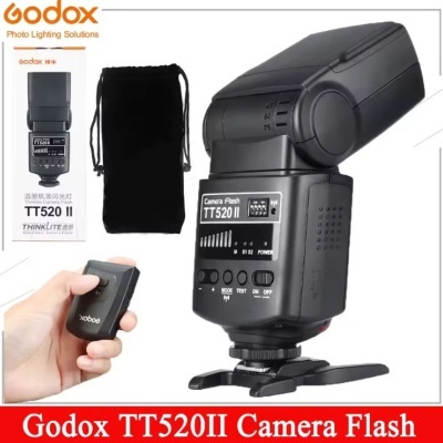 Flash Godox TT520 II + disparador compatibilidade multimarca