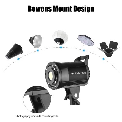 Projetor estúdio foto e vídeo, montagem Bowens iluminador LM135Bi, 135W, 3200K-5600K