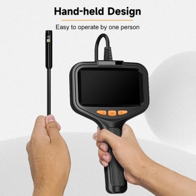 Endoscópio 100 metros dupla lente HD impermeável com bateria