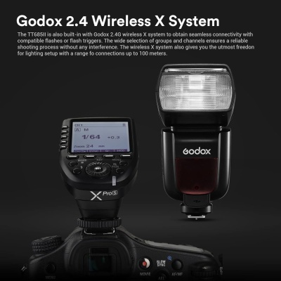 Flash Godox TT685II Speedlite TTL 2.4G 1/8000s GN60 Nikon Canon Sony Fuji Olympus