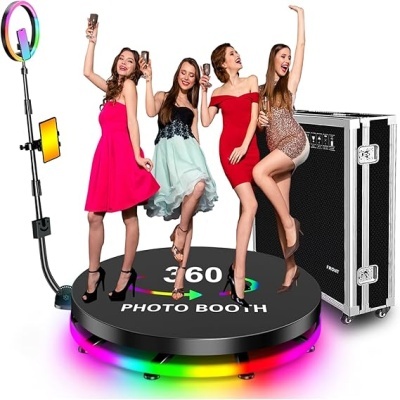 Video Booth 80cm 360 com ringlight RGB