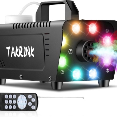 Máquina de Fumo 500W 8 Leds e 13 Cores e 4 Modos com Comando