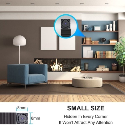 Mini câmara a bateria discreta 1080p deteção movimento micro