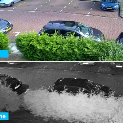 Câmara vigilância panorâmica 1080p solar com wifi áudio bidirecional