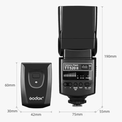 Flash Godox TT520 II + disparador compatibilidade multimarca