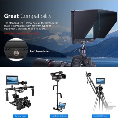 Monitor LED para câmara de filmar 7"