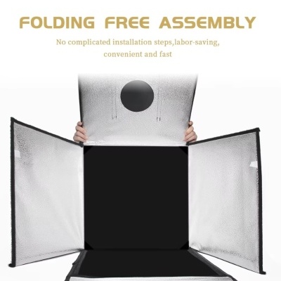 Box para fotografia produto mini estúdio 80x80x80cm iluminação caixa fundos vinil