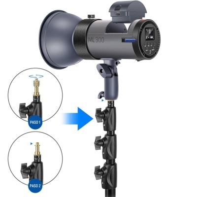 Flash  ML300 com bateria e disparador strobe 300W Bowens Flash  ML300 com bateria e disparador strobe 300W Bowens