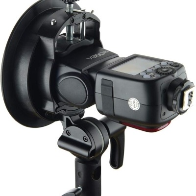 Suporte com montagem Bowens para Speedlite Flash e tripé e softbox - adaptavel ao V1, AD300, etc