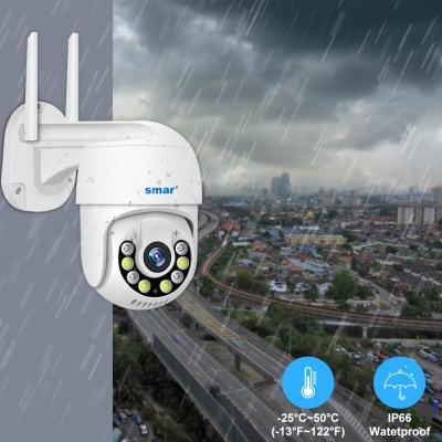 Kit CCTV WiFi videovigilância 8CH 4 câmaras rotativas 3MP