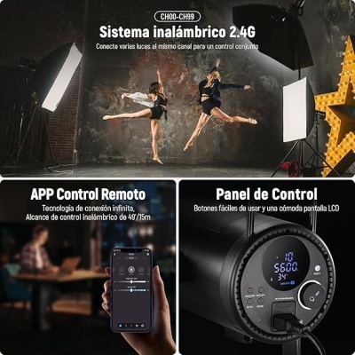 Neewer CB200 estúdio 210W 5600 K iluminação contínua LED Bowens CRI97+