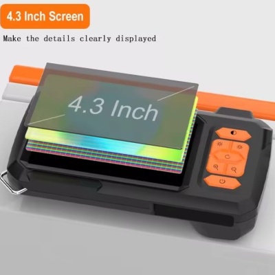 Endoscópio 30 / 50 / 100 metros HD impermeável com bateria 4,3"